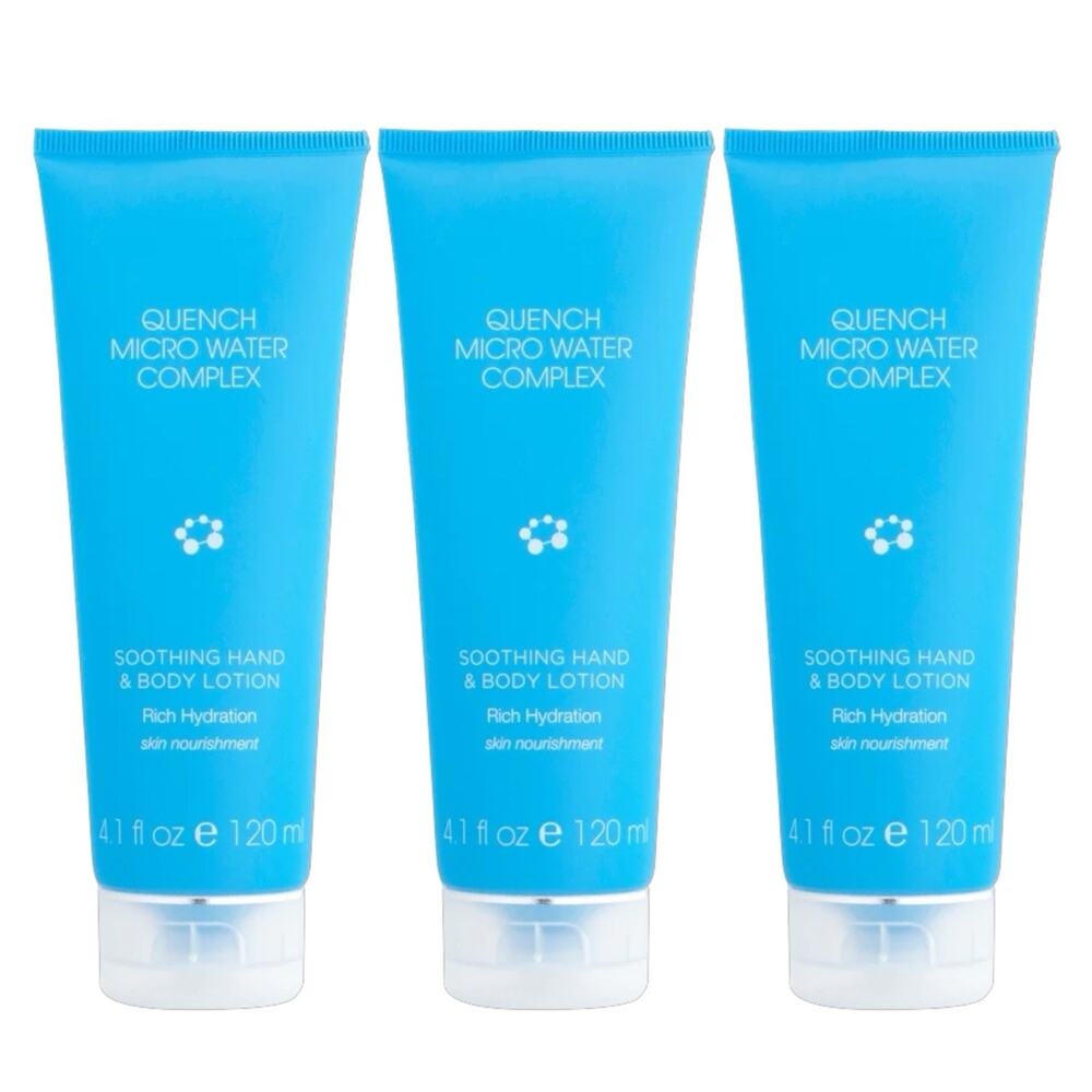3 Pack - Quench Micro Water Complex Soothing Hand & Body Lotion Hydration 4.1oz